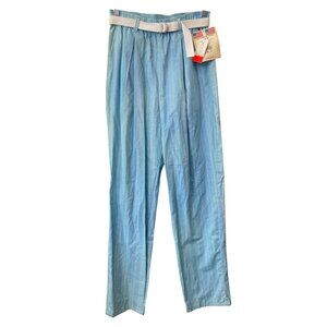 Vintage 80s Lord Isaacs Pants Size 8 High Rise Blue Polka Dot Deadstock NEW